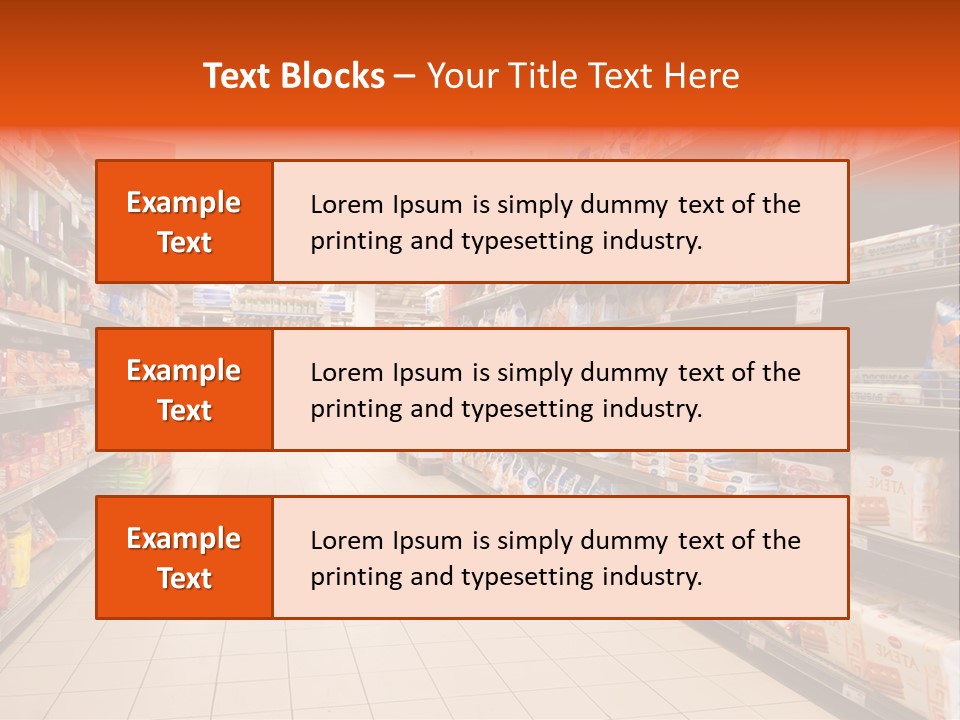 A Grocery Store Aisle With Lots Of Food PowerPoint Template