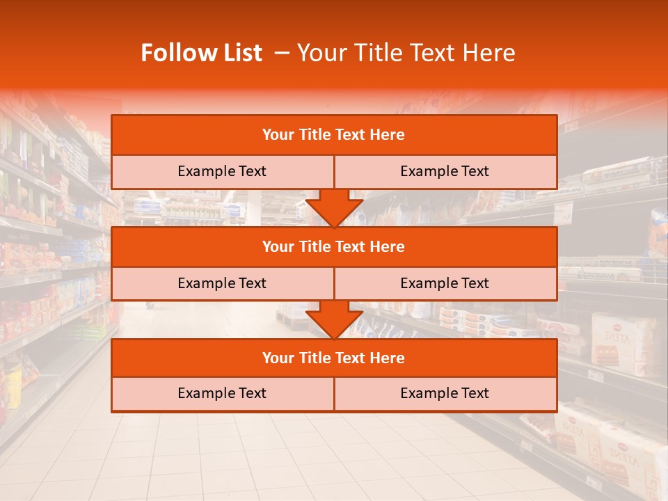 A Grocery Store Aisle With Lots Of Food PowerPoint Template