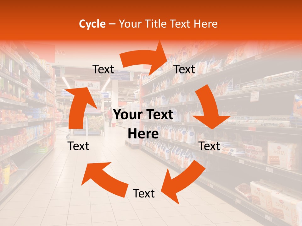 A Grocery Store Aisle With Lots Of Food PowerPoint Template