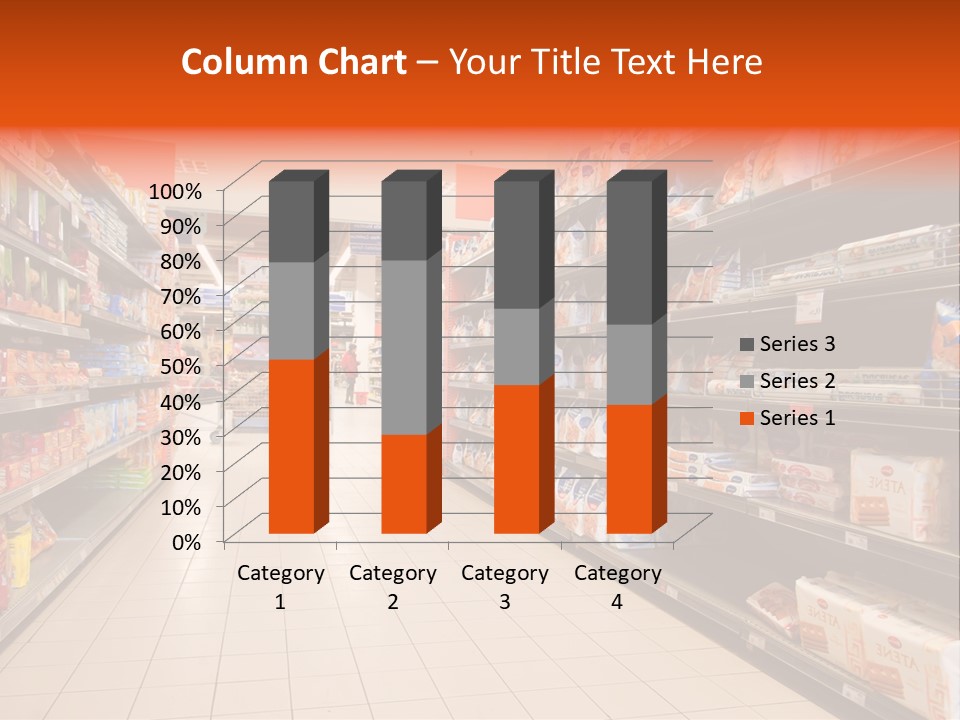 A Grocery Store Aisle With Lots Of Food PowerPoint Template