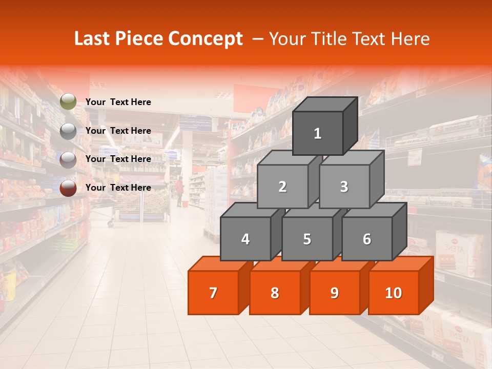 A Grocery Store Aisle With Lots Of Food PowerPoint Template