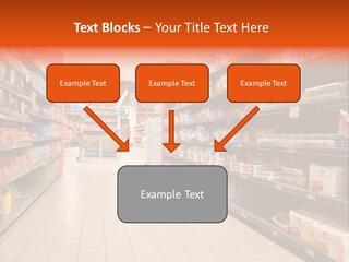 A Grocery Store Aisle With Lots Of Food PowerPoint Template