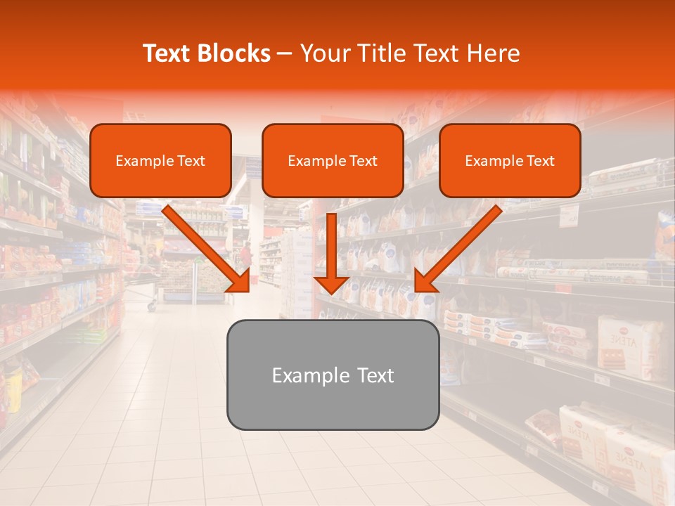 A Grocery Store Aisle With Lots Of Food PowerPoint Template