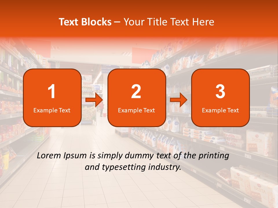 A Grocery Store Aisle With Lots Of Food PowerPoint Template