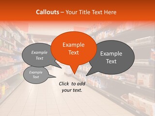 A Grocery Store Aisle With Lots Of Food PowerPoint Template