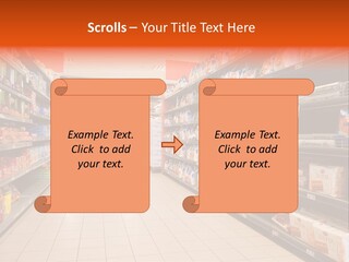 A Grocery Store Aisle With Lots Of Food PowerPoint Template