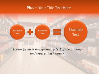 A Grocery Store Aisle With Lots Of Food PowerPoint Template