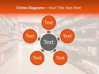 A Grocery Store Aisle With Lots Of Food PowerPoint Template