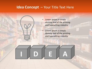 A Grocery Store Aisle With Lots Of Food PowerPoint Template