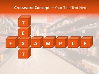 A Grocery Store Aisle With Lots Of Food PowerPoint Template