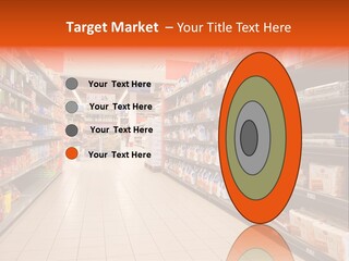 A Grocery Store Aisle With Lots Of Food PowerPoint Template