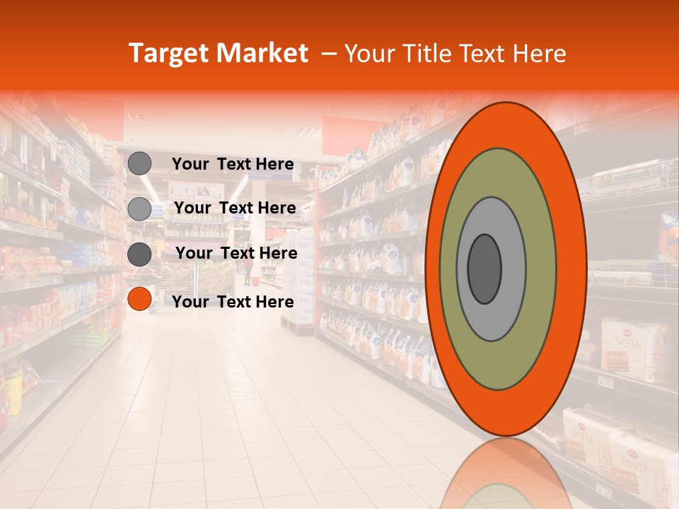A Grocery Store Aisle With Lots Of Food PowerPoint Template