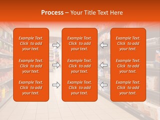 A Grocery Store Aisle With Lots Of Food PowerPoint Template
