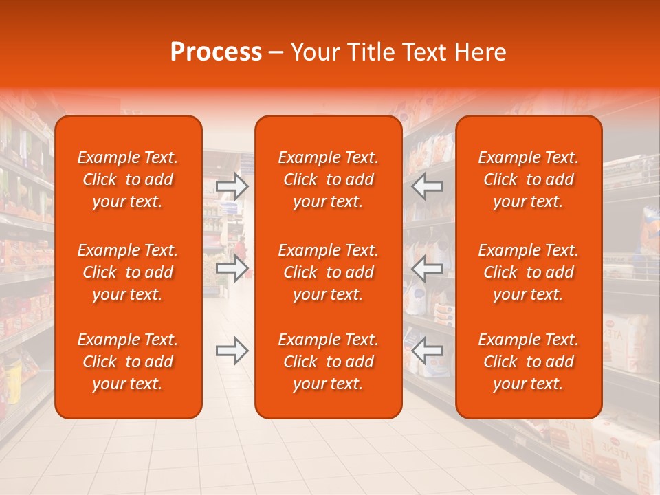 A Grocery Store Aisle With Lots Of Food PowerPoint Template