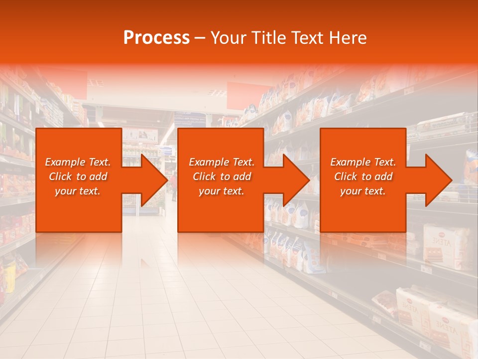 A Grocery Store Aisle With Lots Of Food PowerPoint Template