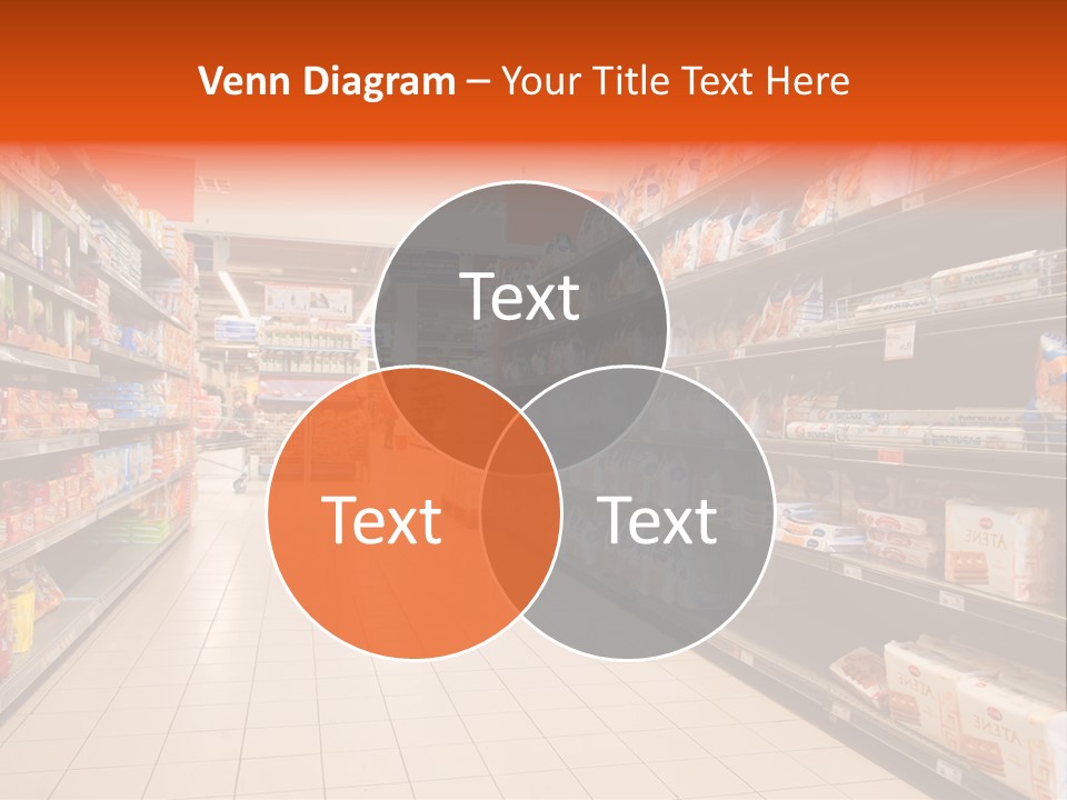 A Grocery Store Aisle With Lots Of Food PowerPoint Template