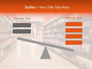 A Grocery Store Aisle With Lots Of Food PowerPoint Template