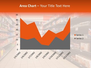 A Grocery Store Aisle With Lots Of Food PowerPoint Template