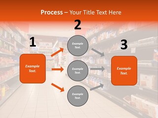 A Grocery Store Aisle With Lots Of Food PowerPoint Template