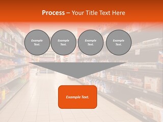 A Grocery Store Aisle With Lots Of Food PowerPoint Template