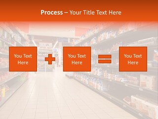 A Grocery Store Aisle With Lots Of Food PowerPoint Template