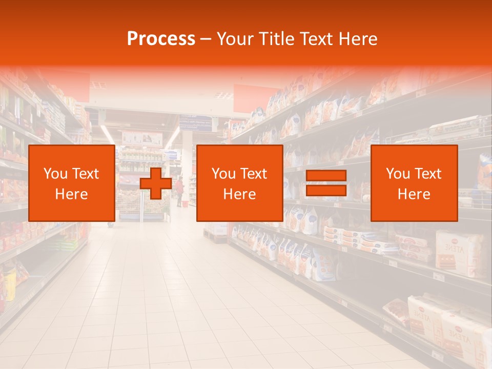 A Grocery Store Aisle With Lots Of Food PowerPoint Template