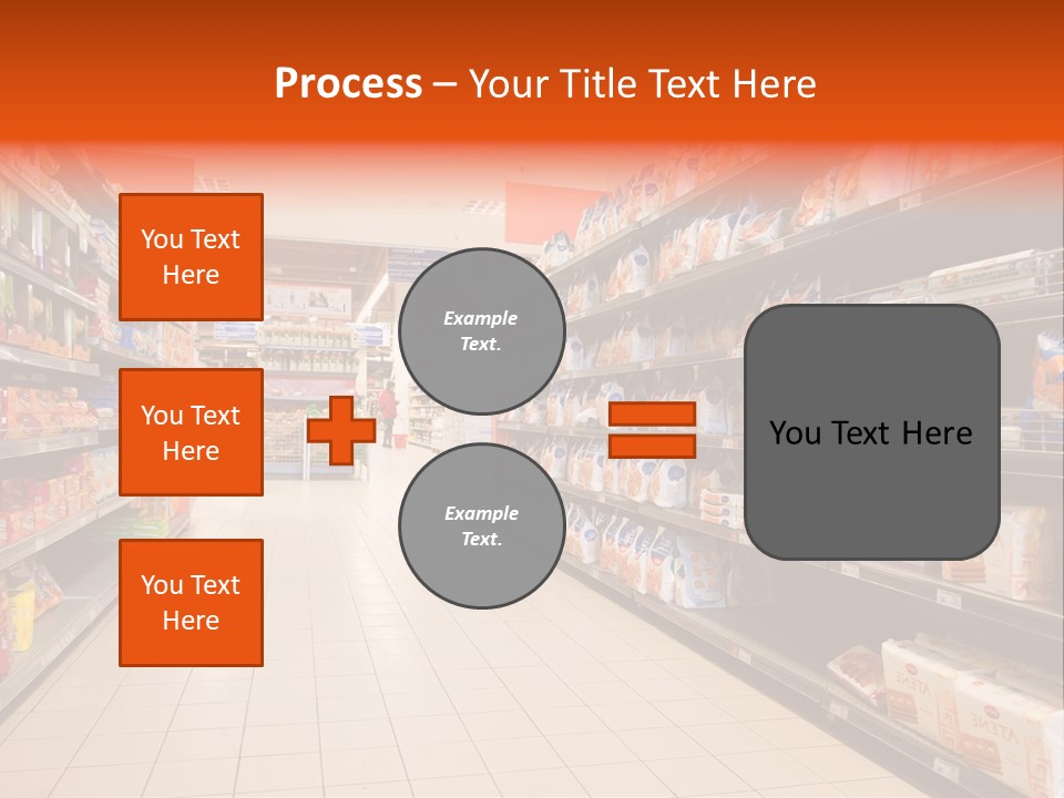 A Grocery Store Aisle With Lots Of Food PowerPoint Template