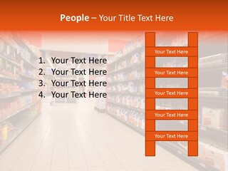 A Grocery Store Aisle With Lots Of Food PowerPoint Template