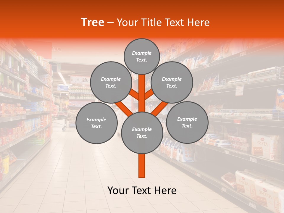 A Grocery Store Aisle With Lots Of Food PowerPoint Template