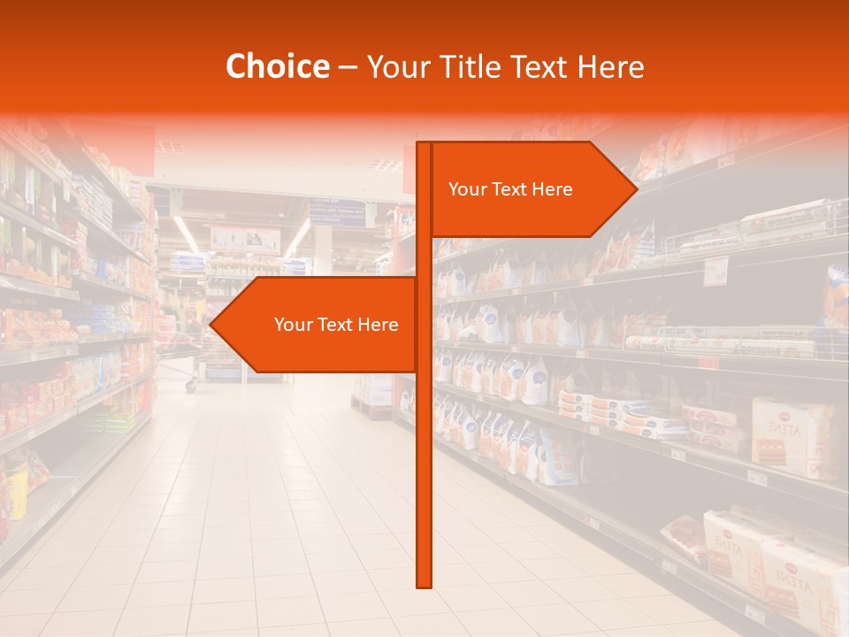 A Grocery Store Aisle With Lots Of Food PowerPoint Template