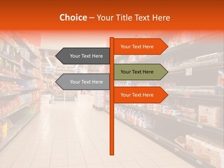A Grocery Store Aisle With Lots Of Food PowerPoint Template