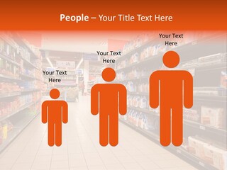 A Grocery Store Aisle With Lots Of Food PowerPoint Template