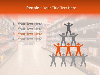 A Grocery Store Aisle With Lots Of Food PowerPoint Template