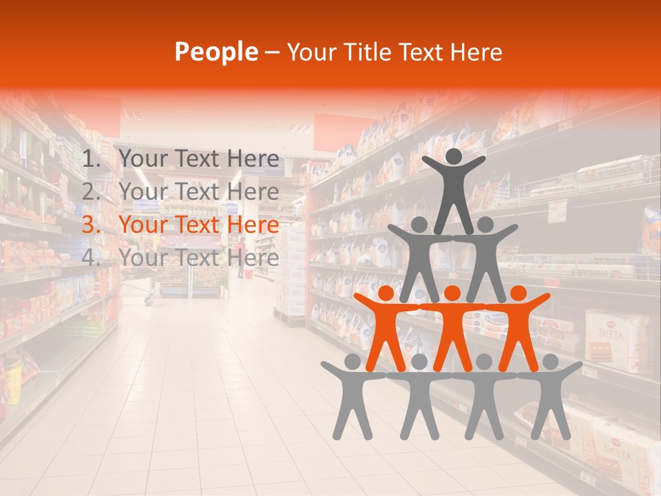 A Grocery Store Aisle With Lots Of Food PowerPoint Template