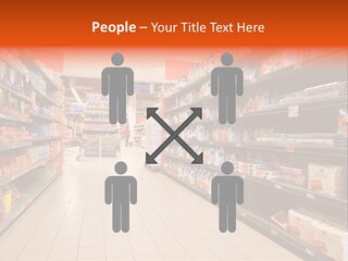 A Grocery Store Aisle With Lots Of Food PowerPoint Template