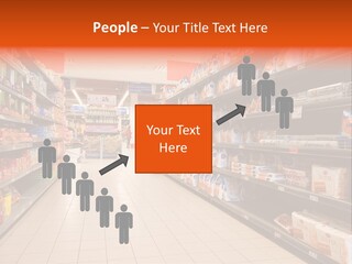 A Grocery Store Aisle With Lots Of Food PowerPoint Template