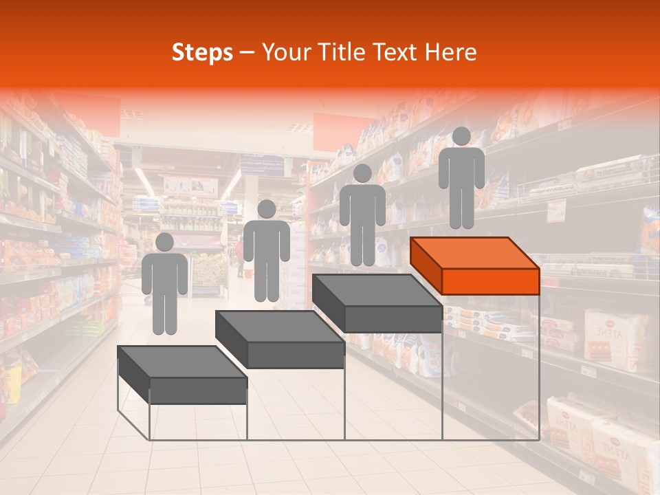 A Grocery Store Aisle With Lots Of Food PowerPoint Template