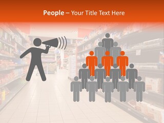 A Grocery Store Aisle With Lots Of Food PowerPoint Template