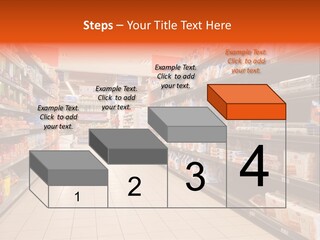 A Grocery Store Aisle With Lots Of Food PowerPoint Template