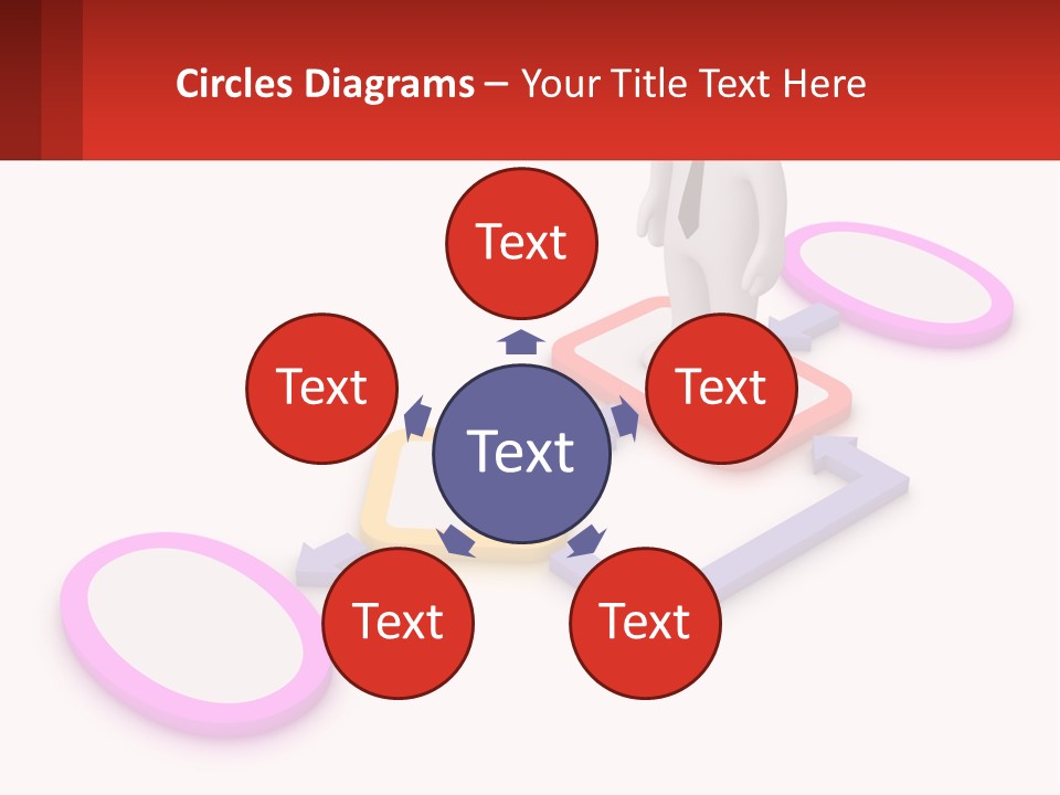 A Person Standing In Front Of A Flow Of Speech Bubbles PowerPoint Template