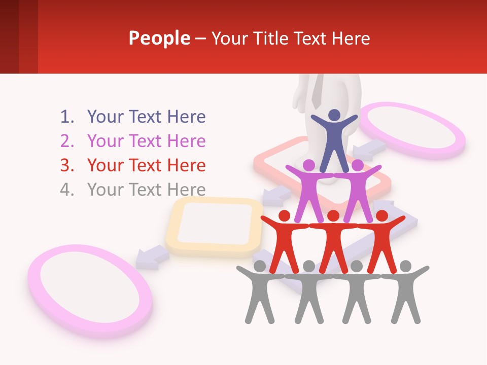 A Person Standing In Front Of A Flow Of Speech Bubbles PowerPoint Template