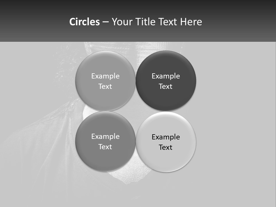 A Black And White Photo Of A Man's Face PowerPoint Template