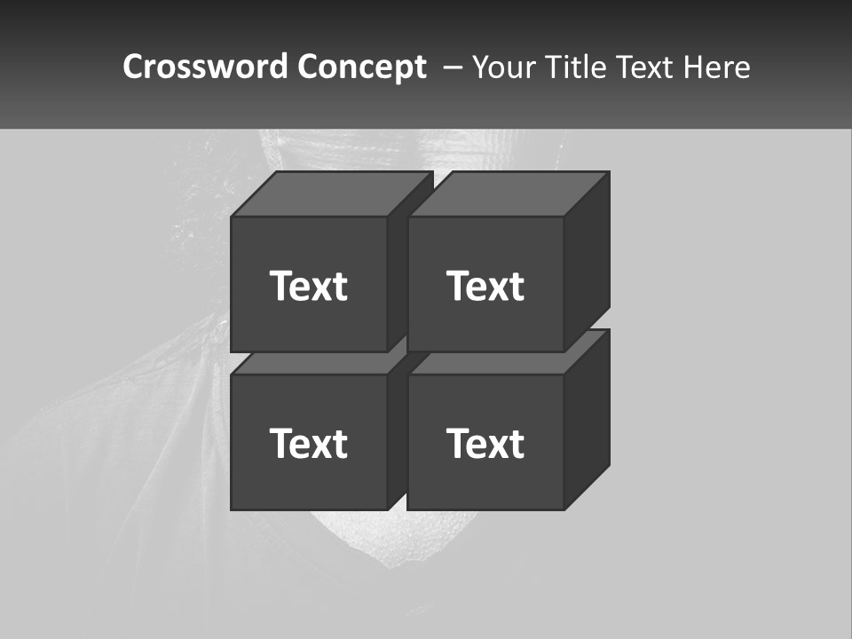 A Black And White Photo Of A Man's Face PowerPoint Template