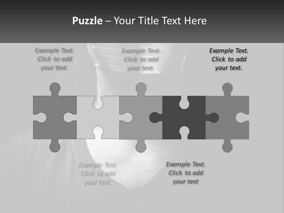 A Black And White Photo Of A Man's Face PowerPoint Template