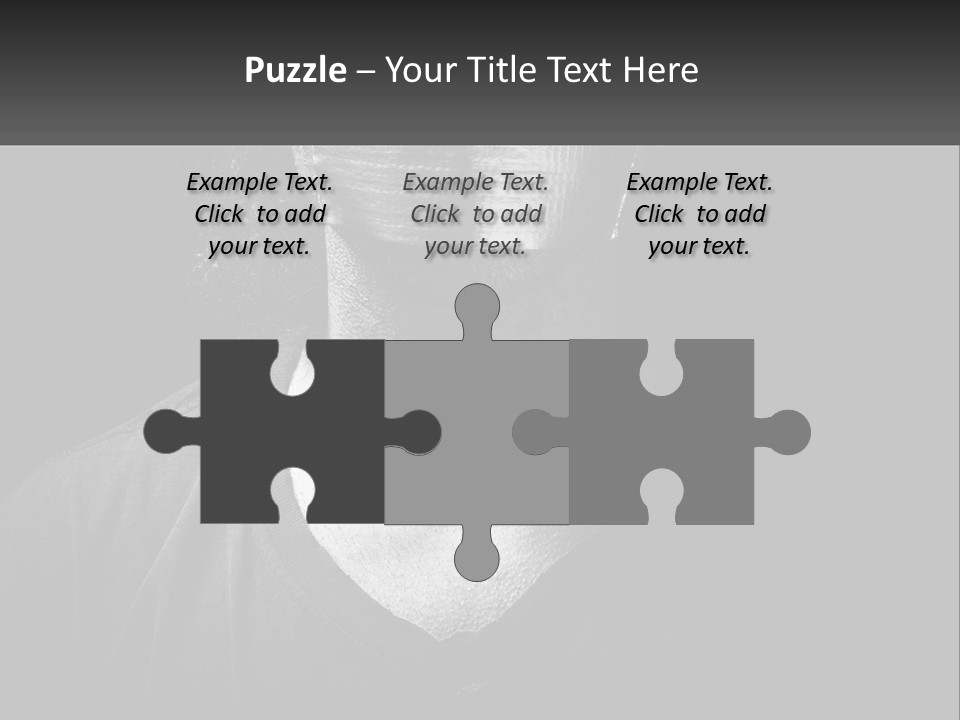 A Black And White Photo Of A Man's Face PowerPoint Template