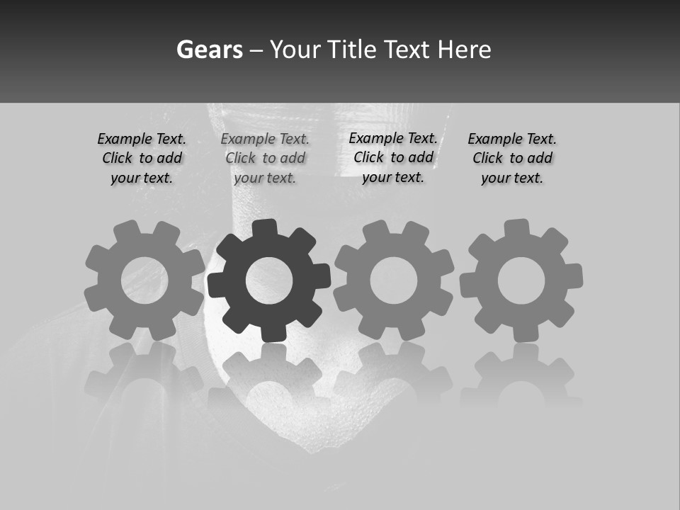 A Black And White Photo Of A Man's Face PowerPoint Template