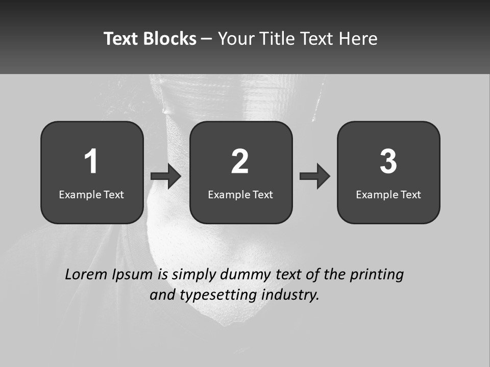 A Black And White Photo Of A Man's Face PowerPoint Template