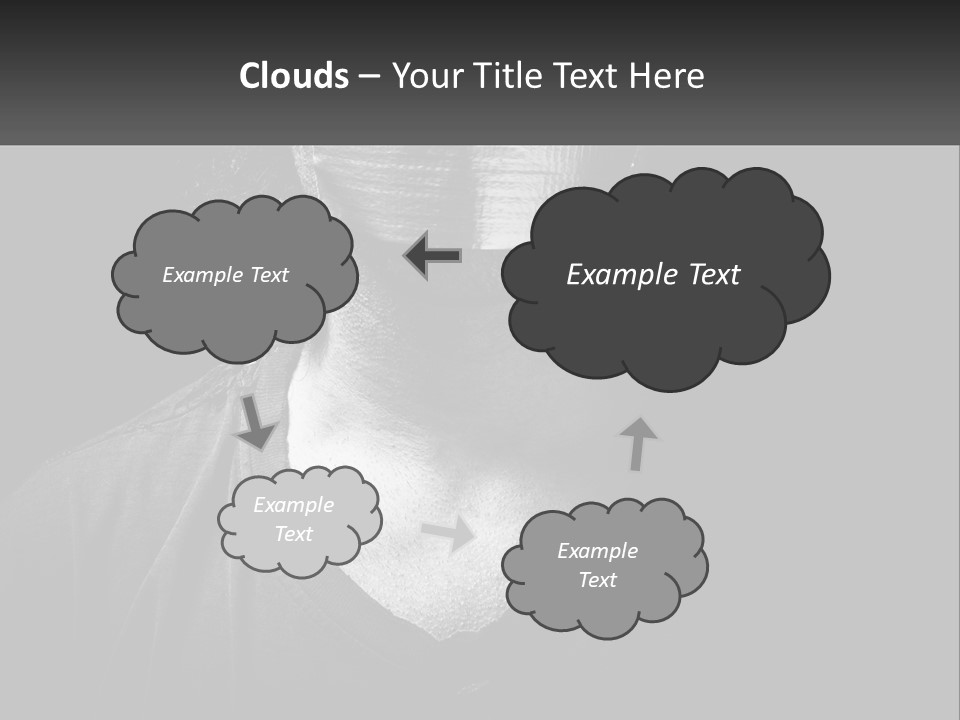 A Black And White Photo Of A Man's Face PowerPoint Template