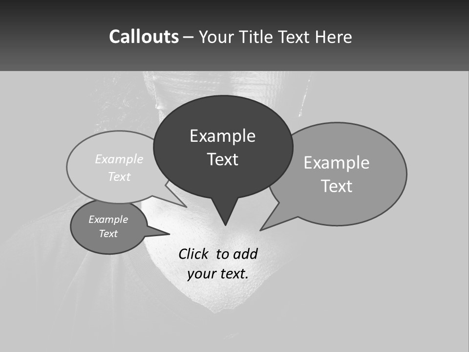 A Black And White Photo Of A Man's Face PowerPoint Template