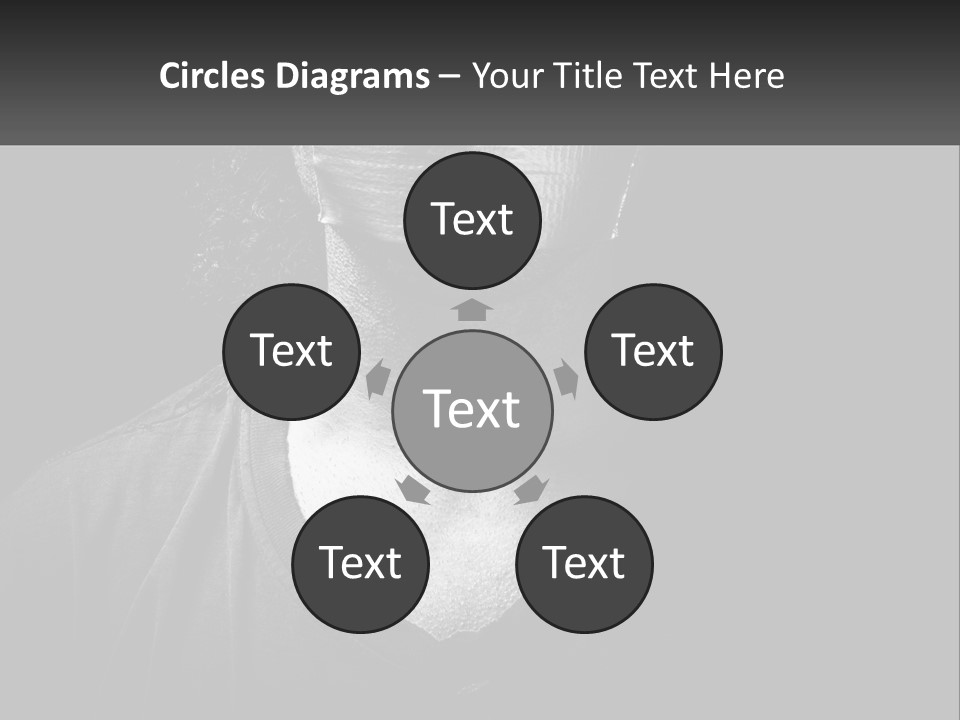 A Black And White Photo Of A Man's Face PowerPoint Template